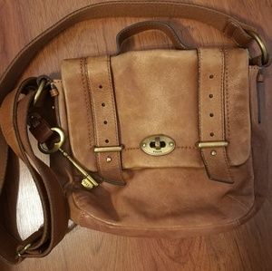 Leather Fossil crossbody purse